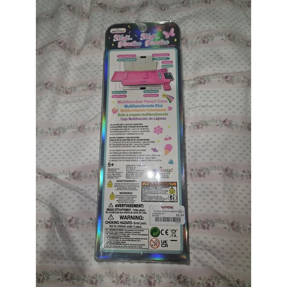 Hot Focus Multi Use Pencil Case With Calculator New